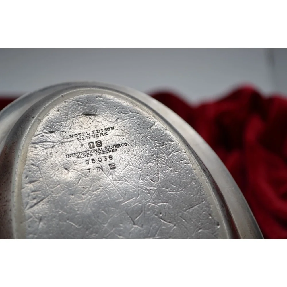 Hotel‎ Edison New York Silver Plated Dish 7in International Silver Co 05036 Oval